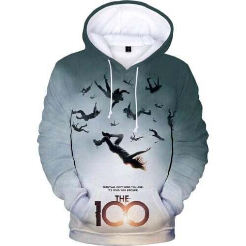 2021 Hoodie The 100 Hoodie TV Series Harajuku Streetwear 3D Print Hoodies Men Women Fashion Casual Hoodie Children Kids Clothes