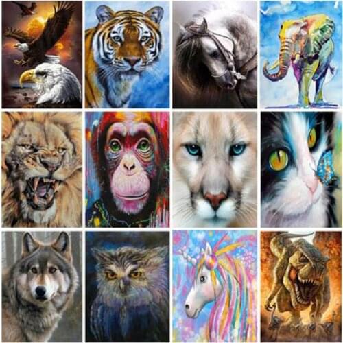 Kexinzu 5D Diy diamond Painting Cross Stitch kits Full Square Diamond Animal Mosaic Pattern Gift 3d Diamond Embroidery Y16456