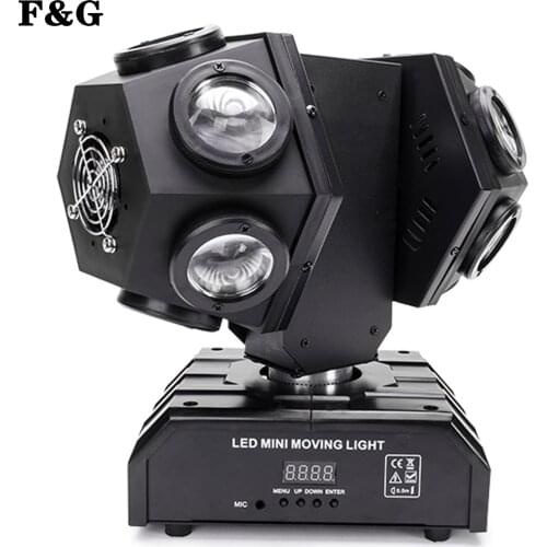 Fast shipping New LED 12 double Arm moving Heads Football RGBW 4 IN 1 Full Color Beam Stage Lamp for Wedding Bar