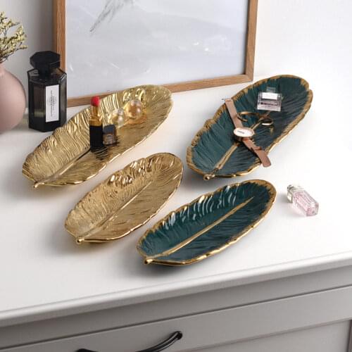 Nordic INS Home Decoration Ornaments Ceramic Jewelry Plate Decorative Jewelry Dish Ceramic Dish Tray Ring Holder Fruit Tray Dish