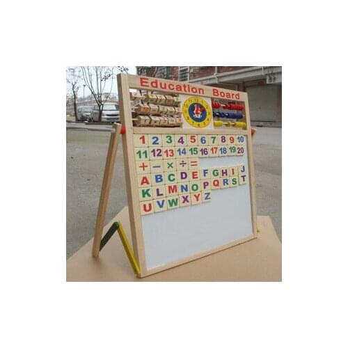 Wooden Toy Multifunctional Drawing Writing Board Double Faced Tablet kids educational toys