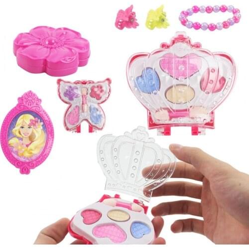 Children Non-Toxic Cosmetic Case Princess Dance Party Makeup Set Girls Toys Gift
