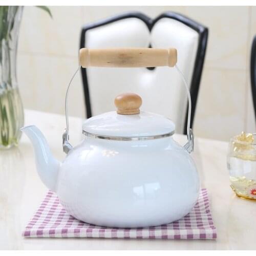 2.5L Enamel kettle Large Capacity Thickened flat bottom High Quality Tea Pot Used On Electromagnetic Stove Gas Range