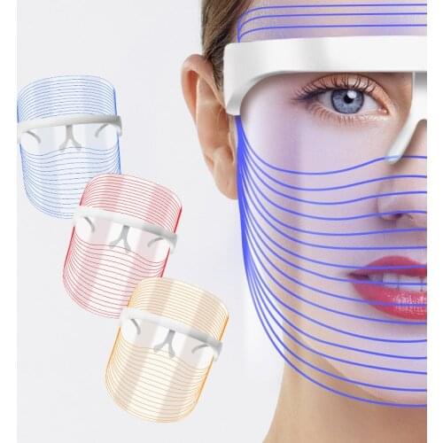 3 Colors LED Light Photon Therapy Face Mask Anti Acne Anti Wrinkle Facial SPA Instrument Treatment Beauty Device Face Skin Care