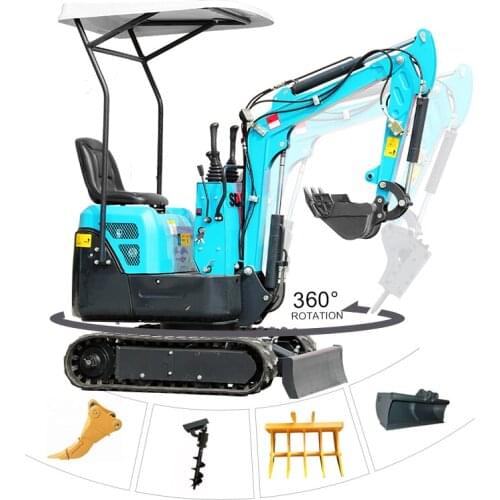 JKW-10B Small Digger Farm Garden Digging Machine China Cheap New Mini Excavator Small Digger With Attachments