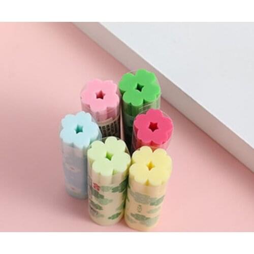 2PCS Creative Cartoon Colored Plant Stamp Eraser Cute No Debris Rubber Students Stationery Children Gifts Office School Supplies