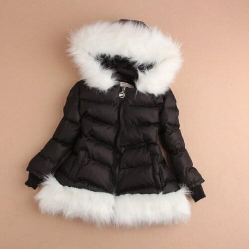 Jackets for girls 2019 children clothing kids clothes girls winter coat fashion fur collar hooded down cotton coat age 2-16Y