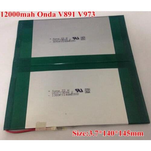 12000mah 5500mah 3.7v Lithium Battery for Onda V973 Dual/quad-core V891 Dual/quad-core Tablet Battery 8000mah for ViewSonic