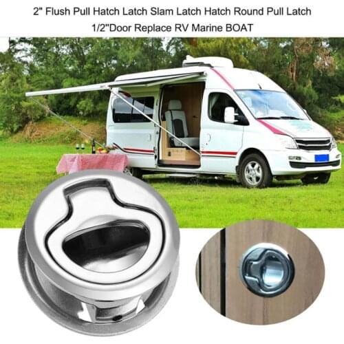 Marine Boat Stainless Steel 2" Flush Pull Hatch Latch For RV Caravan Boat