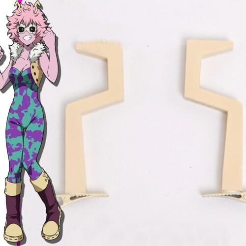 My Hero Academia Ashido Mina Cosplay Headwear Hair Clip Hairpin Halloween Carnival Costume Accessories