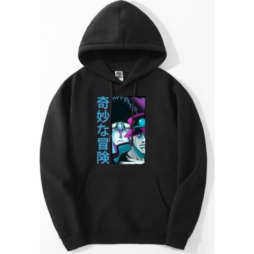 Kujo Jotaro Men JOJO Hoodies Streetwear Autumn Japan Anime Star Platinum Sweatshirt Jojos Bizarre Adventure Hoodie