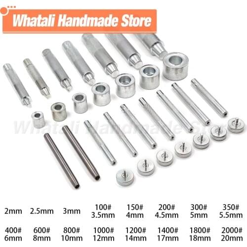 1 Set 3.5-25mm Eyelet Set Tool Handmade Metal Eyelets Mold Tool Grommet Installation Carbon Steel DIY High Quality Eyelet Making