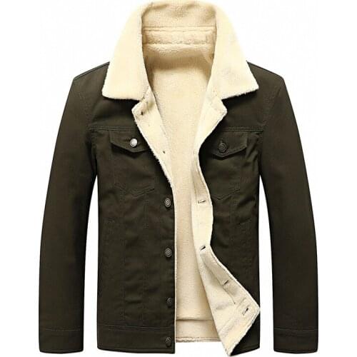 2019 New Winter Jacket Plus Velvet MenS Lapel Jacket Cotton-Padded Coat Keep Warm Thickening Jacket Parka Men Size M-5XL