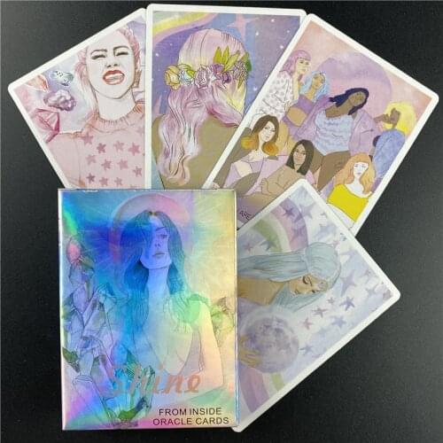 2021 New Tarot Cards Shine From Inside Oracle Card And PDF Guidance Divination Deck Entertainment Parties Board Game