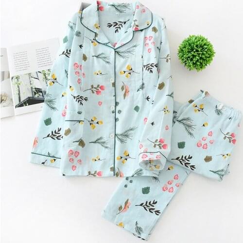 Confinement Clothing Pregnant Women Pajamas Cotton Gauze Postpartum Nursing Cloth Suits for Maternal Pregnancy Nursing Sleepwear