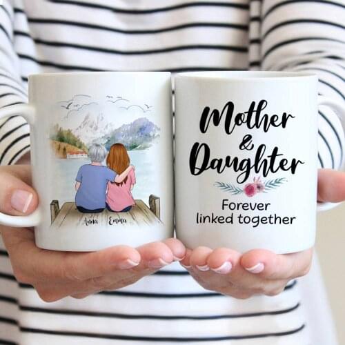 Mother & Daughter Personalized Mugs Family Gift Coffee Mug Mothers Day 11/15 Oz R2059