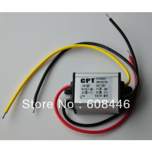 12V(6-20V) Convert To 6V Output, NEW Waterproof DC DC Converter Step Down Buck Module Car Led Power Adapter