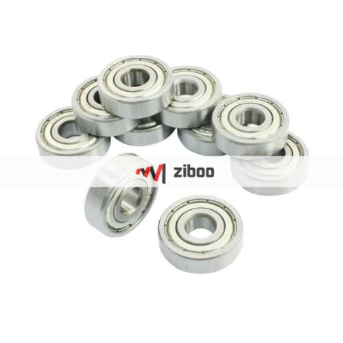 10 Pcs 6200Z 10x 30x 9mm Single Row Sealed Deep Groove Ball Bearings Silver Ton