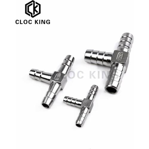 CK 6mm 8mm 10mm 12mm 13mm 15mm 16mm 25mm Hose Barb Tee T Type 3 Three Way 304 Stainless Steel Pipe Fitting Connector Adapter