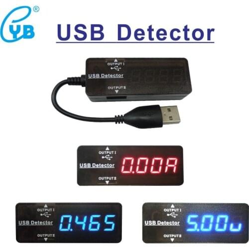 YB26 USB Detector LED Display Voltage Current Capacity Tester Red Blue Color Voltmeter Ammeter USB Tester Voltage Current Meter