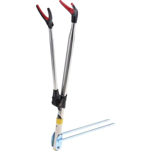 Thickened Stainless Steel Telescopic Fishing Rod Holder Ground Support Stand Fishing Tools 1.5m 1.7m