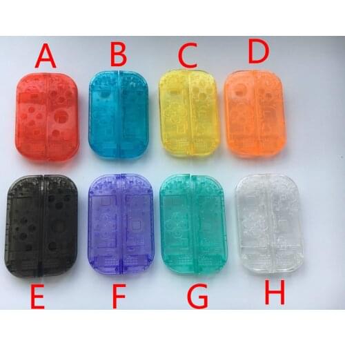 Clear Left and Right Housing Shell Cover Case Set replacment for NS Switch Joy-con Controller