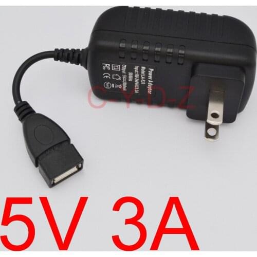 50PCS High quality 5V3000MA USB charger 3A usb power adapter US Plug 5V 3A travel wall charger 3000mA