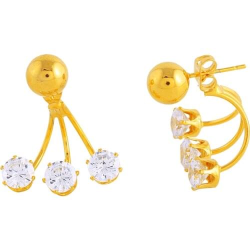 Ethlyn Bead Ball Drop Earrings For Women Simple Design Gold Color European Style Party Office Birthday Gifts E50