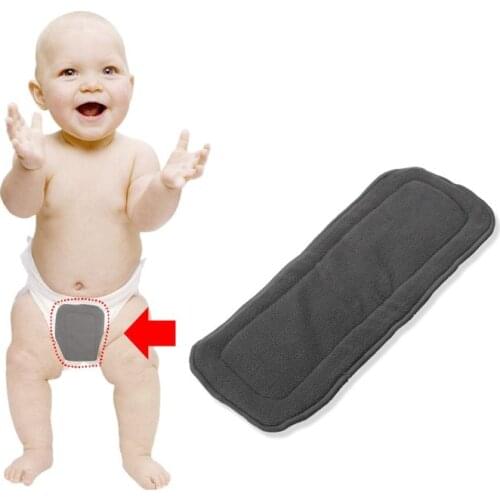 1 Pc Reusable Baby Diaper Mat 4 Layers Bamboo Charcoal Insert Baby Cloth Nappy Diaper Cover Infant Diaper Nappy Changing Liners