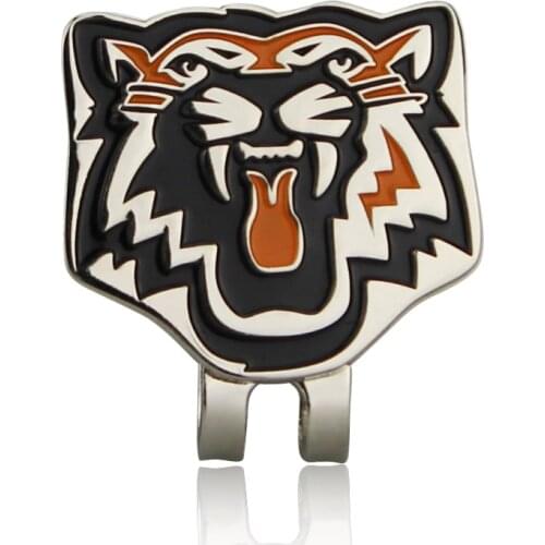 1pc Tiger Golf Ball Marker & Magnetic Hat Clip, Golf Accessories,New for golfer gift tiger mark golf marker orange good quality