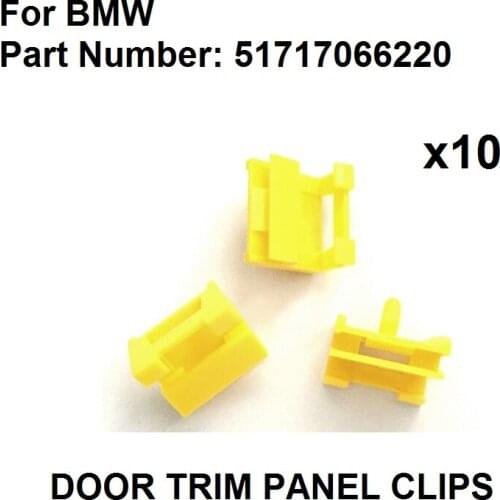 10x For BMW Plastic Trim Clips for Side skirts, Sills, Rocker Cover Locator Clips