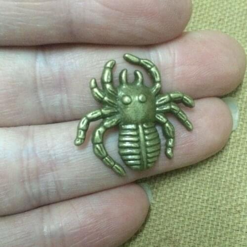 30PCS 24x26MM Antique Brass Spider Studs Rivet Punk Bronze Spider Spike Shoes Belt Bag Accessories Leather Craft Shipping Free