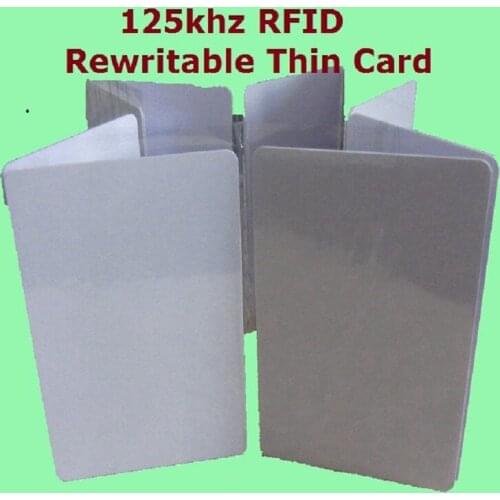 50pcs/Lot Proximity Access Control RFID 125khz Writable Rewritable T5577 5200 Smart Cards Blank Thin ID Cards + Free Shipping