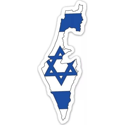 A0519# 13cm/17cm Removable Decal Israel Flag Car Sticker Waterproof Accessories on Bumper Rear Window Laptop