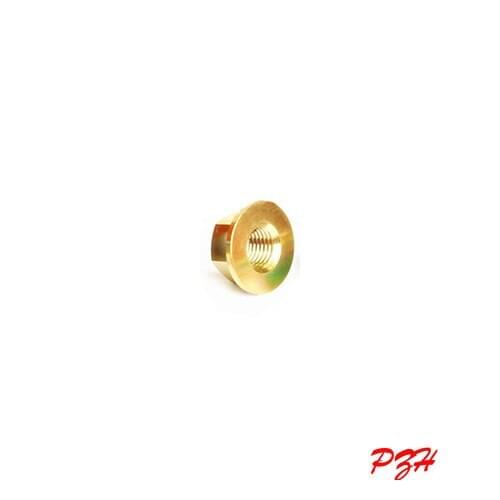 Free Shipping 1PCS M10 M12 M16 Motorcycle TC4 titanium alloy flange nut Golden gold color