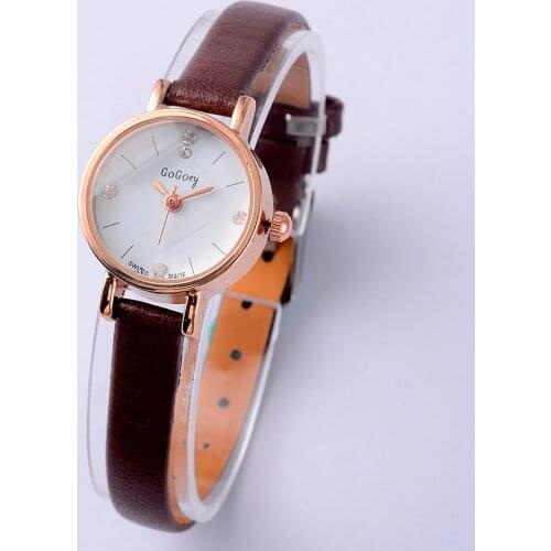 Gogoey Womens Watches Fashion Leather Small Watch Women Watches Luxury Crystal Ladies Watch Clock relogio feminino reloj mujer