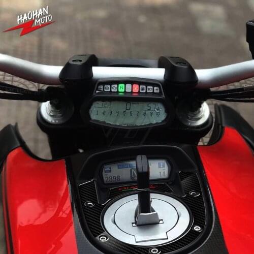 3D Carbon Look Motorcycle Fuel Cap Compatible Tank Pad Case for Ducati Diavel Models