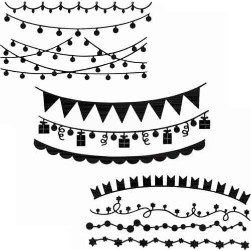 Decorative Ribbons Light Bulbs Decorative Embossing Papercard Crafts Die 2021 Die Cuts Embossing Scrapbook Stencil Craft