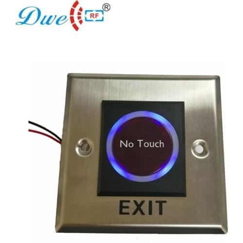DWE CC RF access control switch stainless steel infrared sensor door exit button with 12V