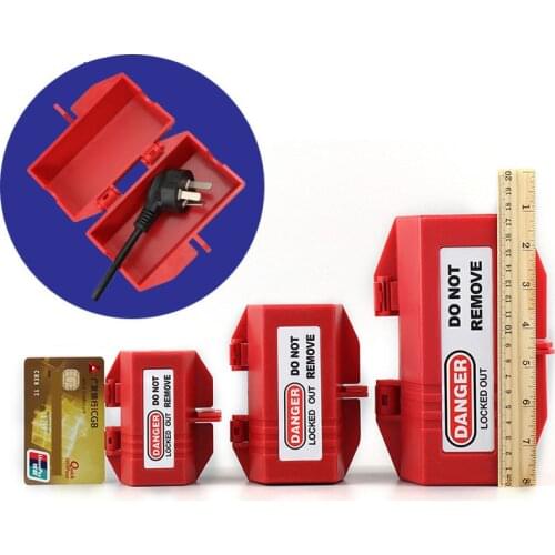 Electrical Appliance Large Plug Lockout Tagout Box Lock Device Safety LOTO Tool for power plug