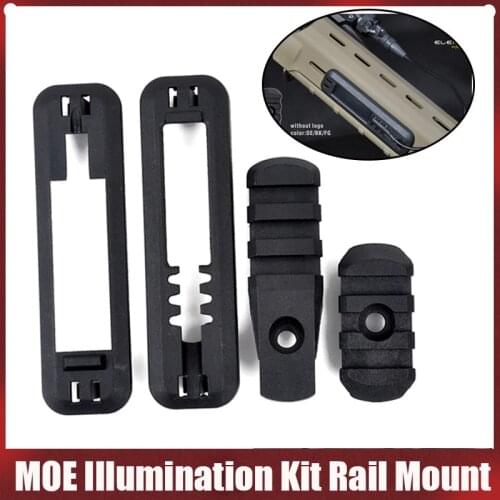 Element 8PCS/SET Tactical Airsoft M OE Illumination Kit Rail Mount Picatinny Scope Light Laser Mount Bases Hunting Accessory