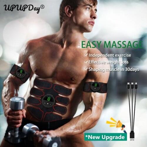 EMS Smart Muscle Stimulator Abs Trainer Exercise Fitness Equipment Relaxation Muscles Abdominal Stimulator Rechargeable Slimming