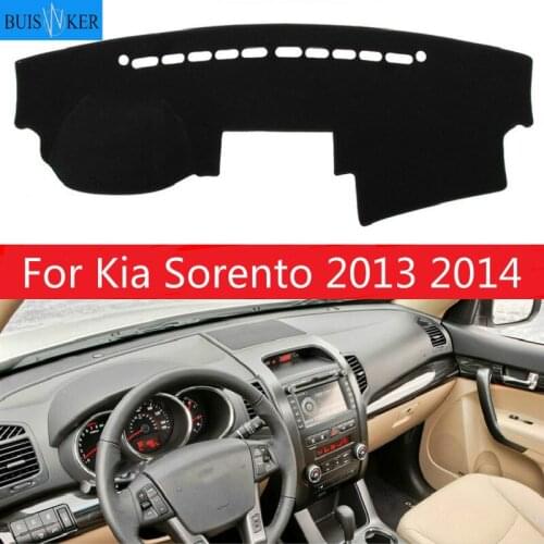 For Kia Sorento 2013 2014 Car Dashboard Cover Mat Pad Anti-UV Sun Shade Instrument Protective Carpet Cushion Styling Accessories