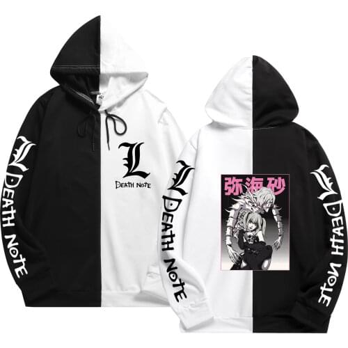 Summer Anime Death Note Patchwork hoodie The Sharingan Pullovers Hoodies Streetwear Thin Clothing Harajuku sweatshirt