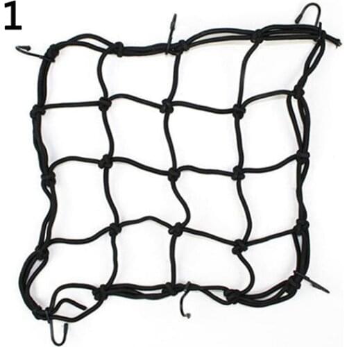 HOT SALES!!! Motorcycle 6 Hook Mesh Bag String Sundries Helmet Luggage Holder Bungee Net Rope