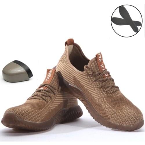 Men and Women Steel Toe Air Mesh Safety Boots Indestructible Ryder Shoes Light Work Designer Sneakers Work Safety Shoes Men