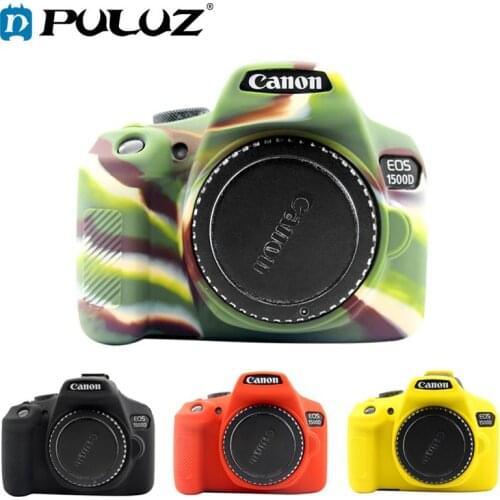 PULUZ Soft Silicone Rubber Camera Protective Body Cover Case Skin Case for Canon EOS 1300D / 1500D Camera Bag protector Cover
