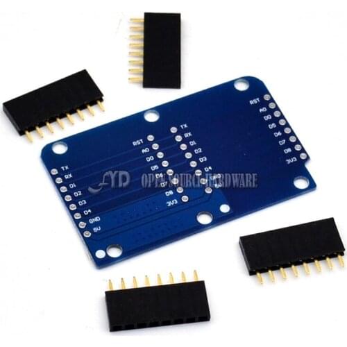 NodeMCU ESP8266 For Arduino Wemos D1 Mini Shield Double Socket Dual Base Shield For NodeMCU ESP8266 For Arduino Expansion Board