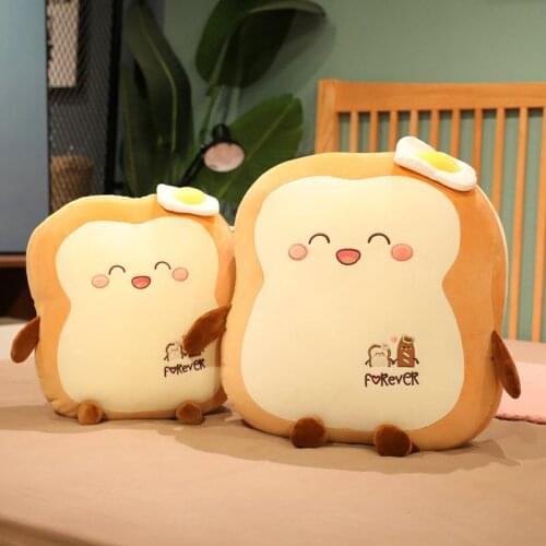 New Bread Toast Plush Doll Cartoon Simulation Food Cushion Soft Sleeping Nap Pillow Plush Toys Baby Birthday Gifts