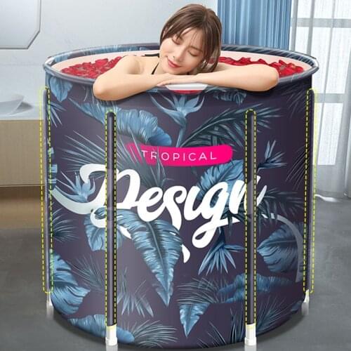 Plastic Pool Bathtub Shower Foldable Portable Inflatable Baby Hot Bath Tub Bucket Adults Piscina Inflable Bathroom Products 50